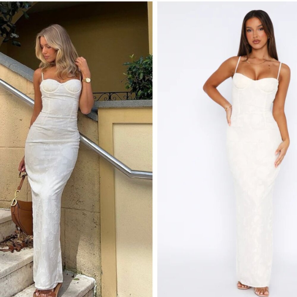 WHITE FOX: Poppy Dream Maxi Dress Cream